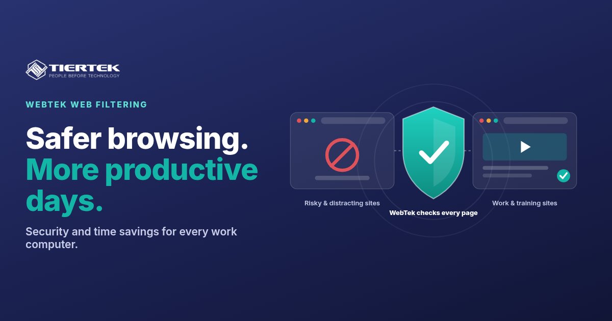 WebTek Web Filtering: a shield between a blocked site and an allowed training video