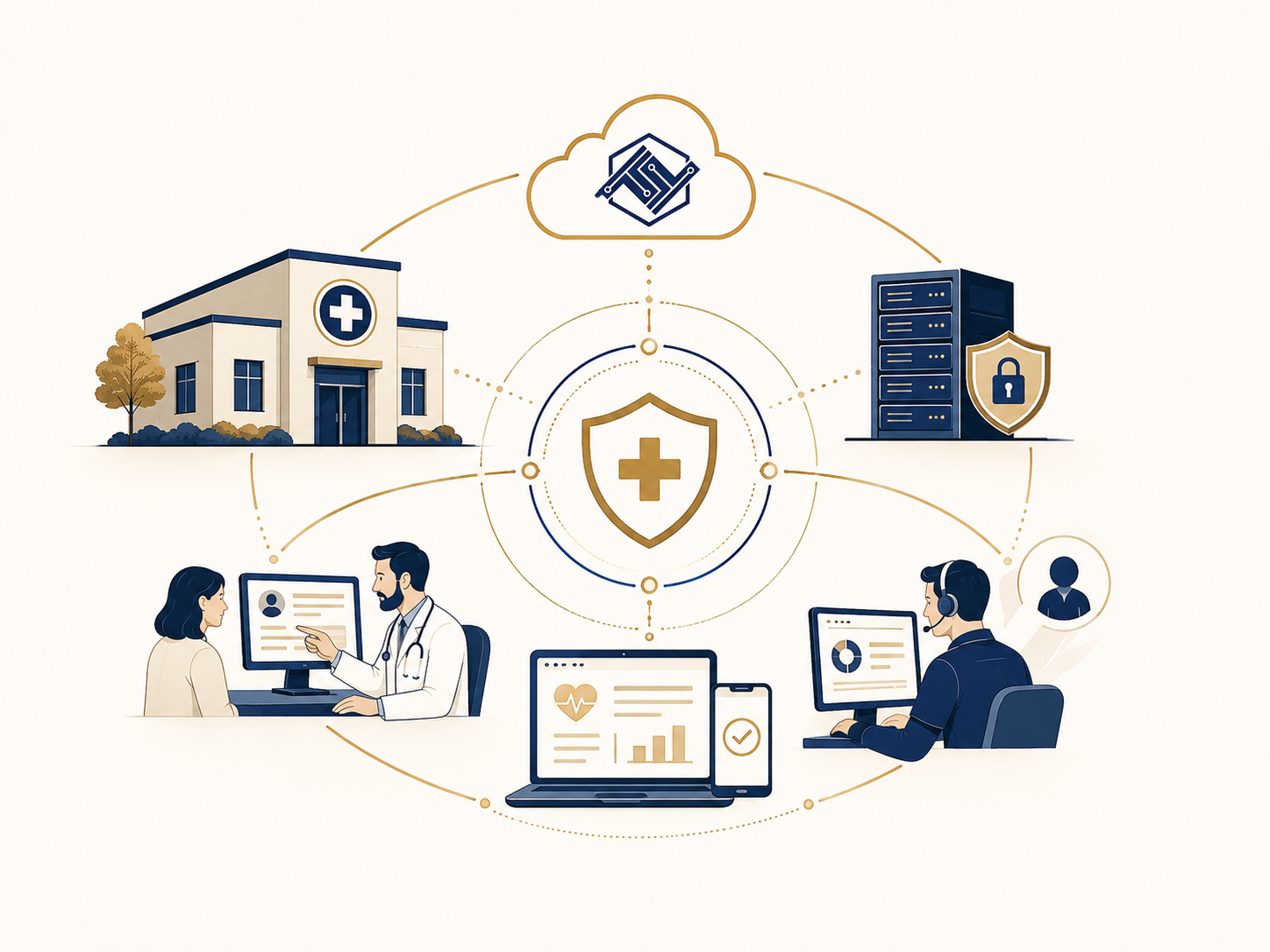DPC clinic workflow illustration