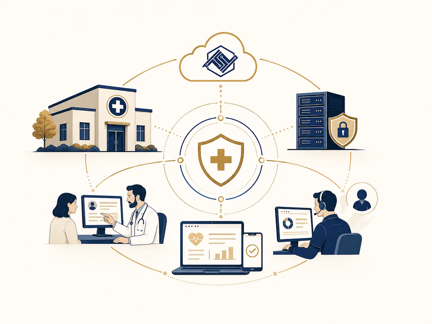 DPC clinic workflow illustration