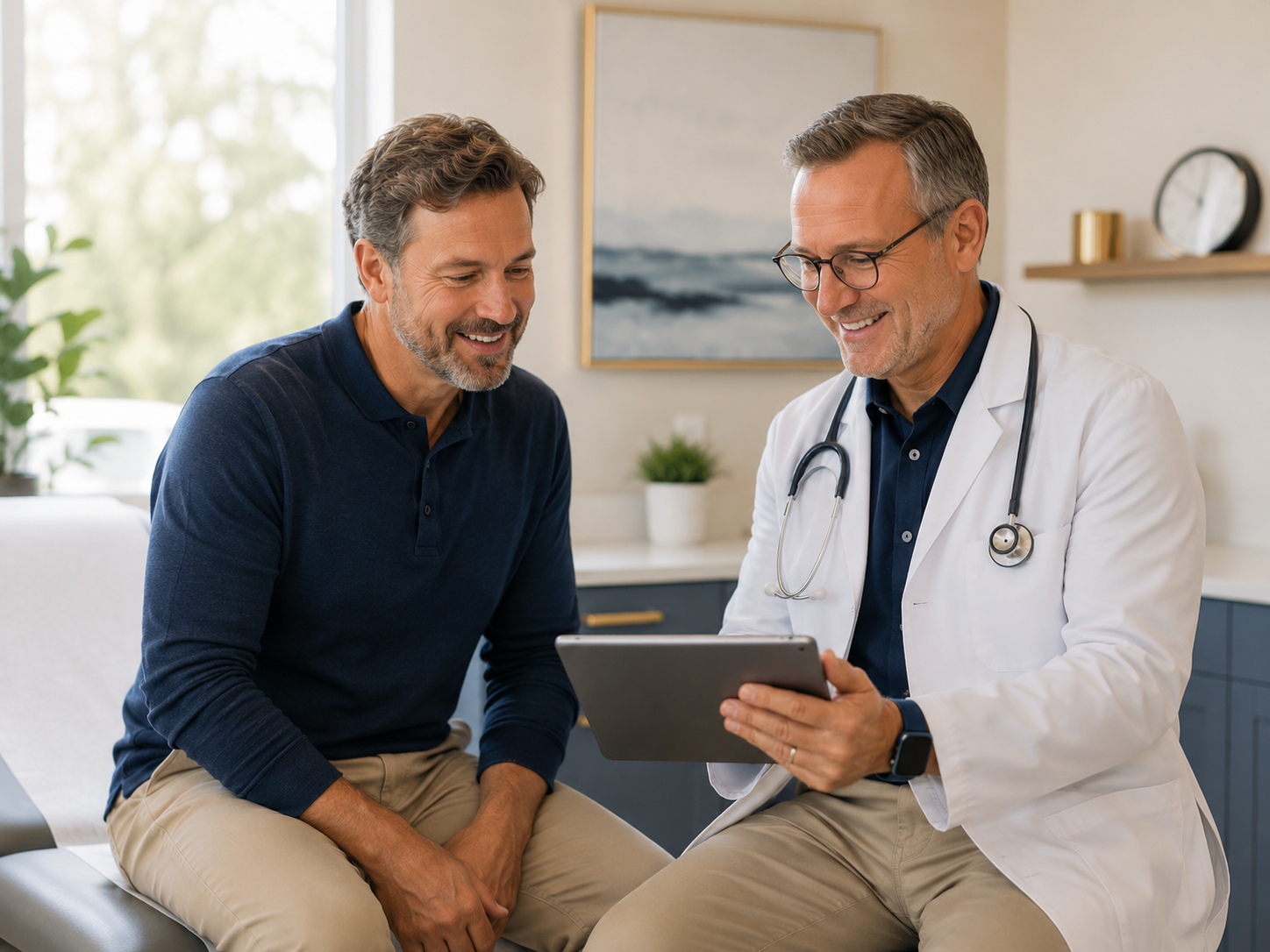 A DPC physician consulting with a patient