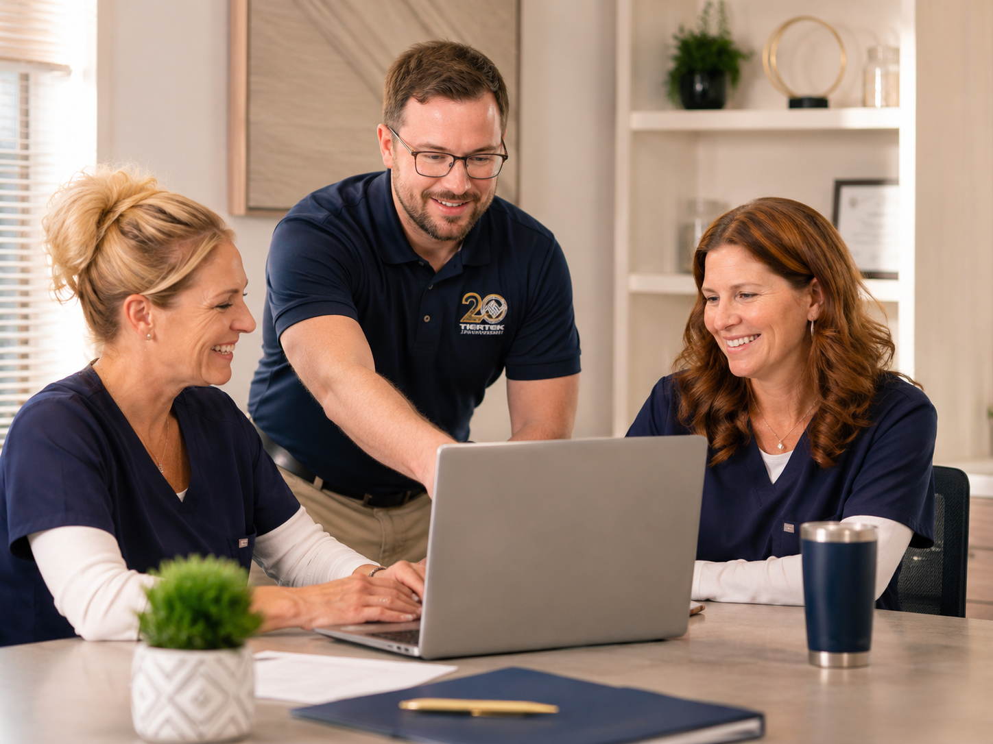 The TierTek team responding to a support call